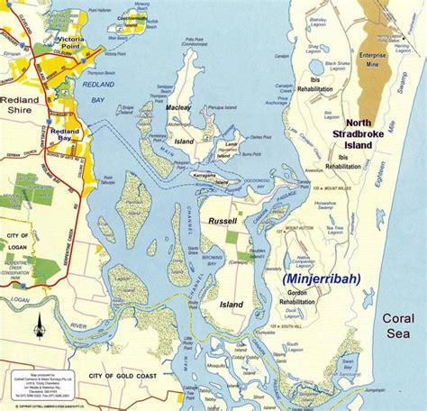 Map Of Moreton Bay Islands