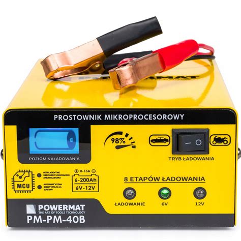 Prostownik Mikroprocesorowy Akumulatorowy Adowarka Do Akumulatora V