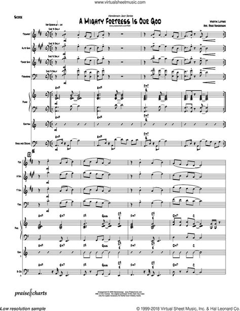 Henderson - A Mighty Fortress sheet music for concert band (orchestration) | Sheet music ...