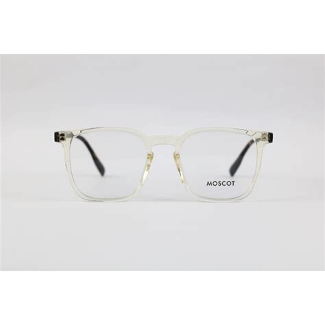 Moscot 72003 Flesh Tortoise Blue Cut Acetate Square Eyewear