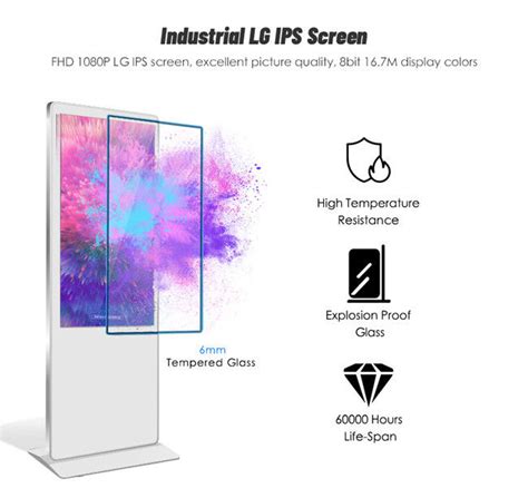 ODM Floor Standing Interactive Kiosk 43 Inch Digital Signage