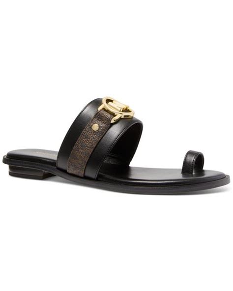 Michael Kors Rory Flat Thong Sandals In Black Lyst Canada