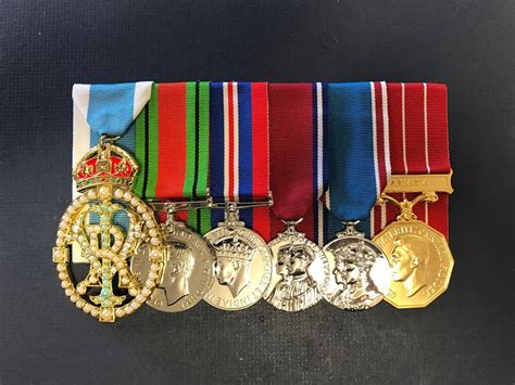 Replica Set Of Medals As Worn By Hrh Queen Elizabeth Quarterdeck