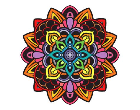 Desenho De Mandala Decorativa Pintado E Colorido Por Magalifrei O Dia