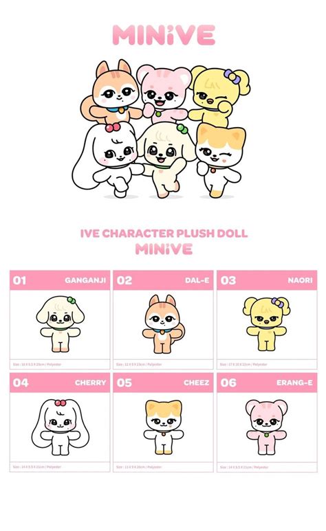 IVE CHARACTER PLUSH DOLL MINIVE OFFICIAL MD Naori Muñecos de