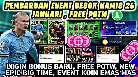 Pembaruan Event Besok Kamis Januari Gratis Potw Event Baru Info