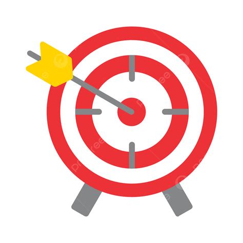 Target Flat Icon Vector Aim Arrow Goal Png And Vector With