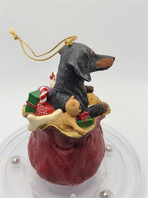 Vintage Danbury Mint Dachshund In Santa S Bag Of Toys Etsy Uk