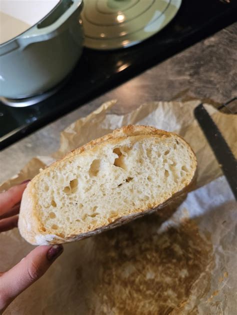 For My First Ever Loaf I M Super Happy With This King Arthur Flour S No Knead Crusty White