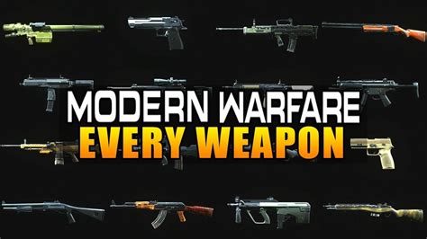 Every Weapon In Call Of Duty Modern Warfare Cod Mw All Guns Youtube