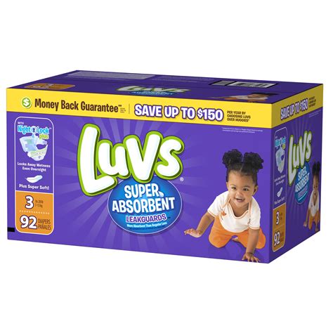 Luvs Super Absorbent Leakguards Newborn Diapers Size Count