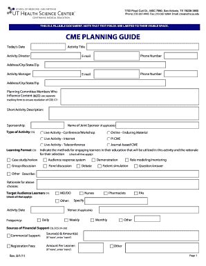 Fillable Online Cme Planning Guide Fax Email Print Pdffiller