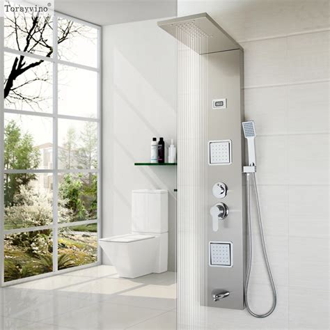 Torayvino Luxury Uk Bathroom Fashion Shower Column Shower Panel Hand