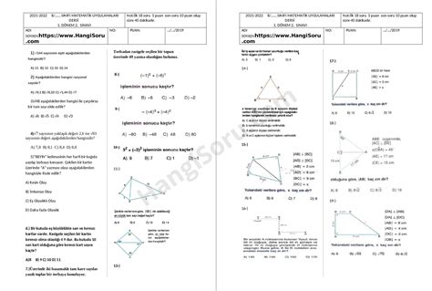 S N F Matematik Uygulamalar Yaz L Sorular A K U Lu