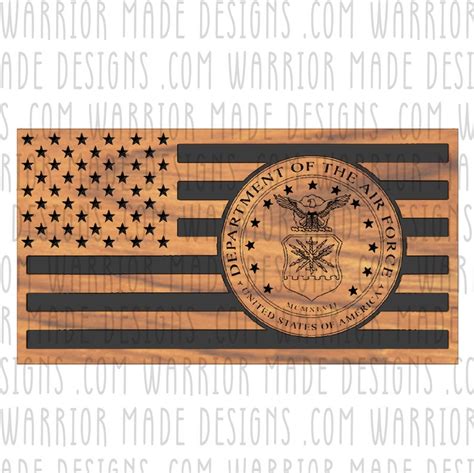 United States Air Force American Flag Svg Glowforge Ready Etsy