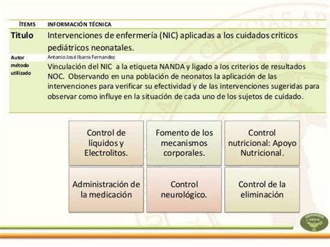 Nic Clasificación De Las Intervenciones En Enfermería