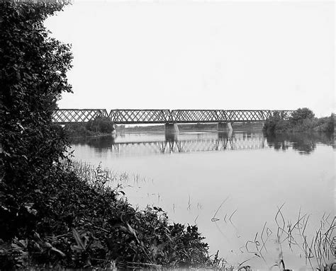 Rock River Bridge Near Nelson Ill C1898 Creator Unknown