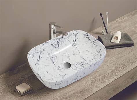 Remanence Ceramic Countertop Wash Basin Designer Table Top Bathroom