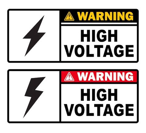 Sinal de alerta de perigo de alta tensão para conceito elétrico