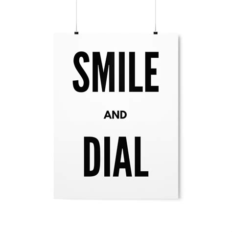 Smile Dial Motivational Sales Poster - Etsy