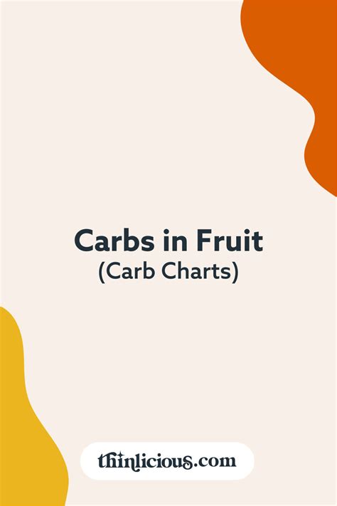 🍎carbs In Fruit Carb Charts Thinlicious