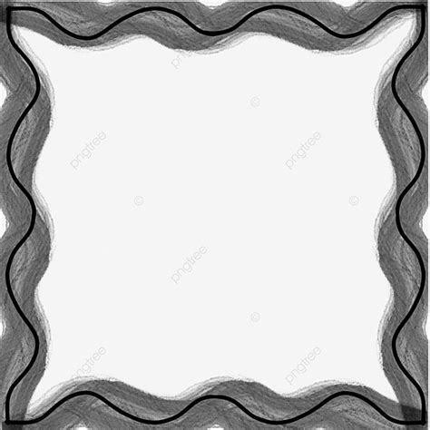 Cuadro De Di Logo De Borde Blanco Y Negro Simple Dibujado A Mano Png