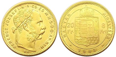 8 forint 1883 KB Ferenc József Zomi Numizmatika