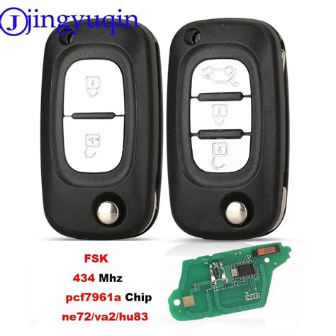 Jingyuqin Carcasa De Llave De Coche Con Control Remoto 2 3 Botones FSK