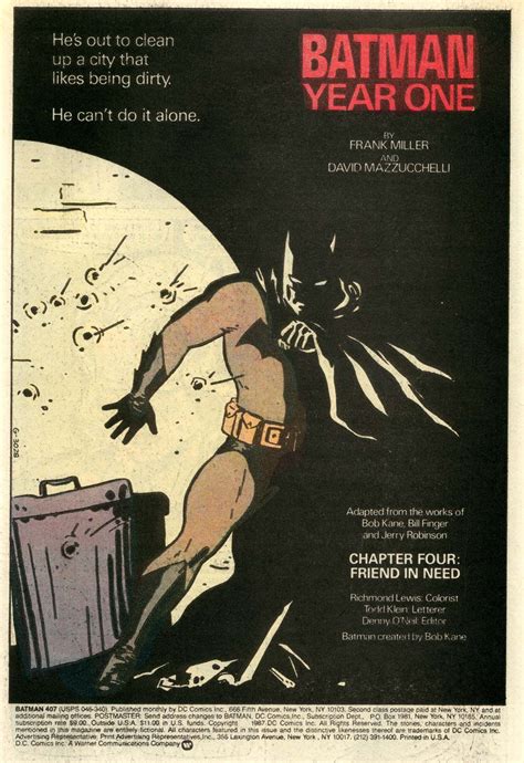 Batman Year One Ad From Amazing Heroes 1986 Artofit