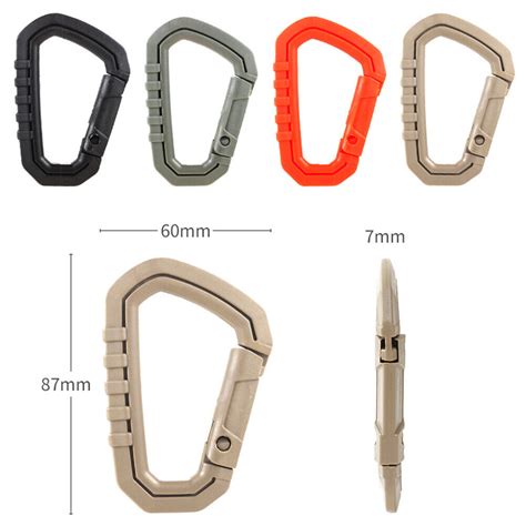 D Shape Backpack Carabiner Plastic Steel Bag External Hanging Ring