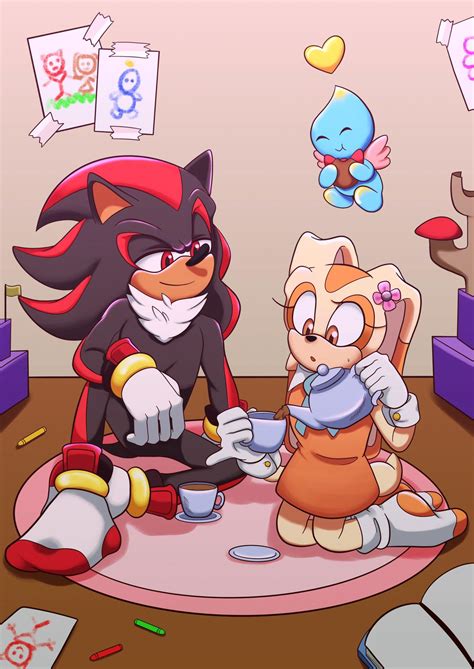 Shadow Taking Good Care Of Cream Sonic The Hedgehog Know Your Meme