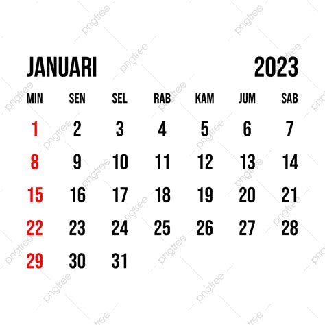 Kalender 2023 Vector Hd Png Images Kalender Januari 2023 Kalender Januari 2023 Png Kalender