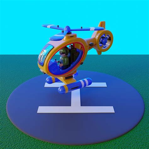 Childrens Plastic Toy Helicopter 3d Model Cgtrader