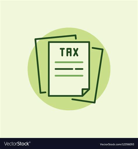 Tax Green Icon Royalty Free Vector Image Vectorstock