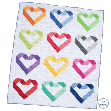 In My Heart Pdf Quilt Pattern — Sew Mariana Heart Quilt Pattern Heart Quilt Quilt Patterns