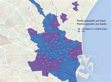 El Pp Fue El Partido Más Votado En 51 Barrios Y Pedanías De Valencia Y Compromís En 34