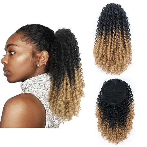 Amazon KGBFASS Curly Ponytail Extension For Girls 14 Inch Omber