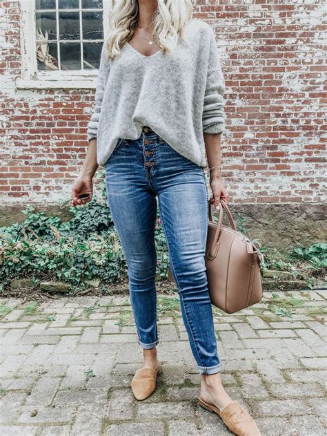 Cozy Gray Sweater Madewell Jeans Style Cusp Fashion Fashion