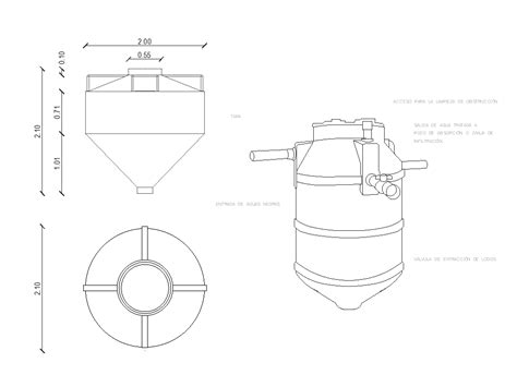 Biodigestor En Autocad Descargar Cad Mb Bibliocad