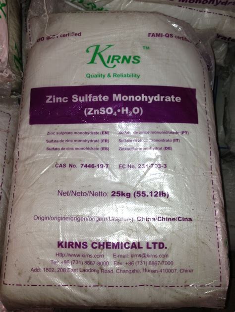 Zinc Sulphate Monohydrate ZnSO4 H2O Thuận Duyên