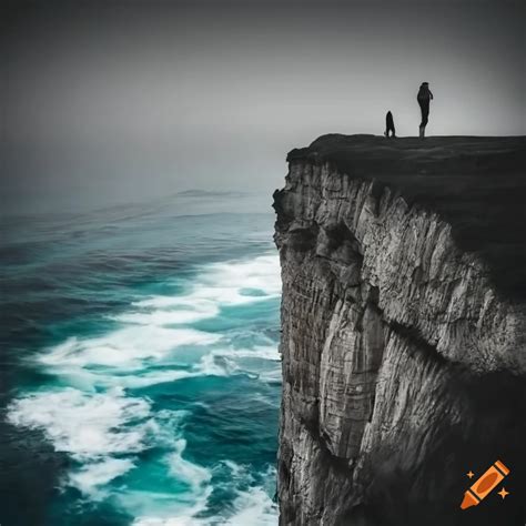 Person Overlooking The Ocean From A Cliff On Craiyon