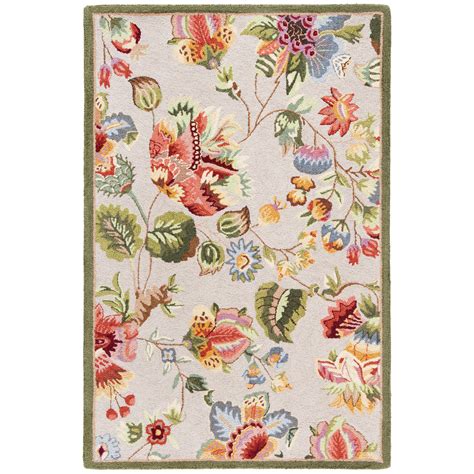 Lark Manor Hollander Floral Hand Hooked Wool Sage Area Rug And Reviews