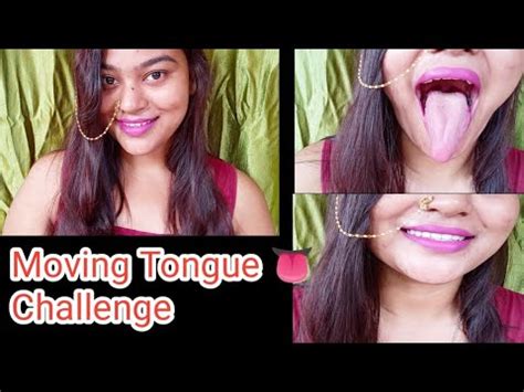 Moving Tongue Part With Wearing Nathiya And Open Mouth Challenge