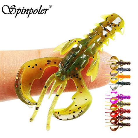 Spinpoler TPR Floating Soft Plastic Lure Shrimp Crayfish Fishing Bait