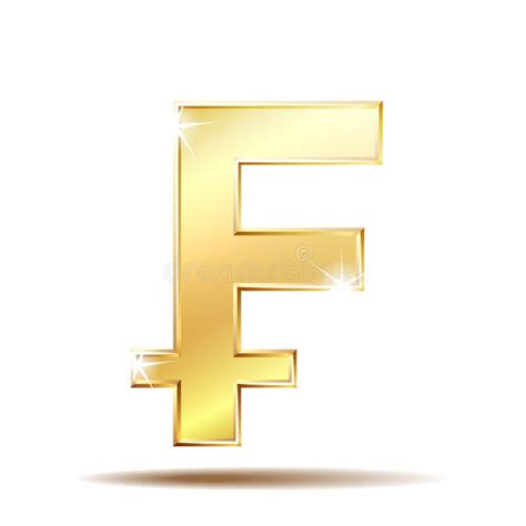 Currency sign of franc stock vector. Illustration of letter - 104637490