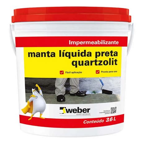 Impermeabilizante Manta Liquida Preta Kg Quartzolit