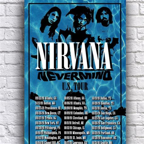 Nirvana Concert Poster Etsy