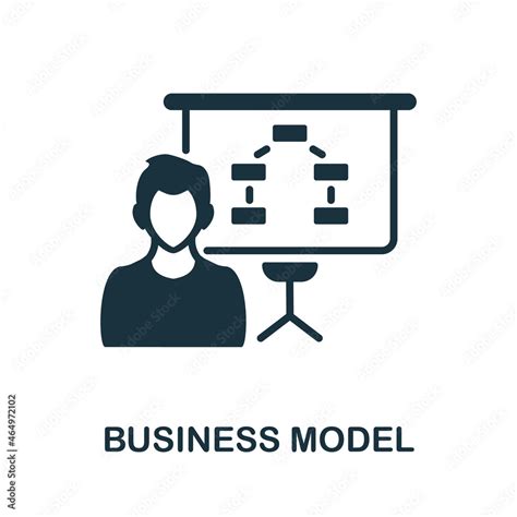 Business Model Icon Monochrome Sign From Industry 40 Collection