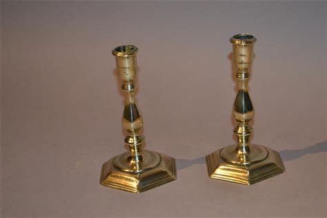 Early 18th Century Brass Candlesticks Bada