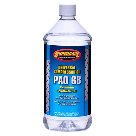 PAO 68 Viscocity Synthetic Lubricant Quart - TSI Supercool